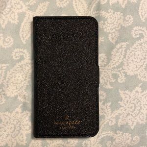 Kate Spade Black Glitter iPhone 11 Pro Wallet Case